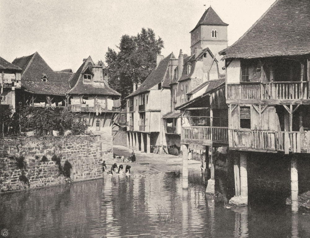 PYRÉNÉES-ATLANTIQUES. Salies-de-Béarn- Le Saleys 1903 old print